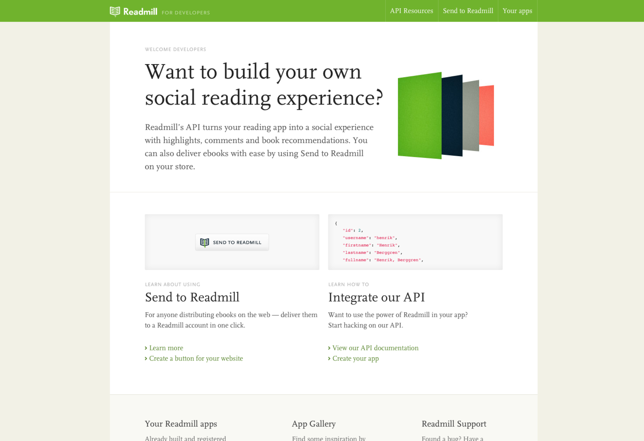 Readmill.com - Developer API